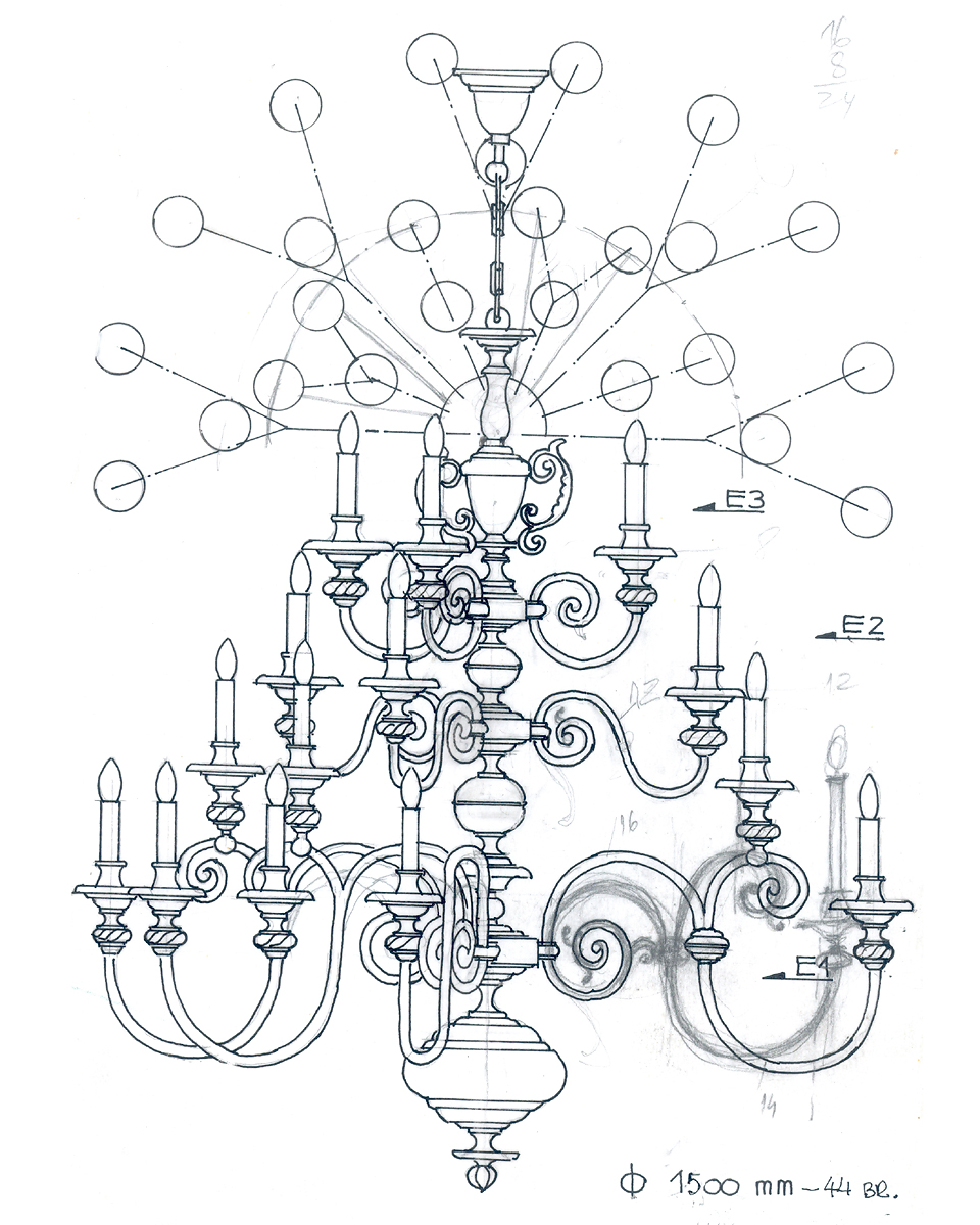 Hand-drawn plate from the FD.STIL workshop archive