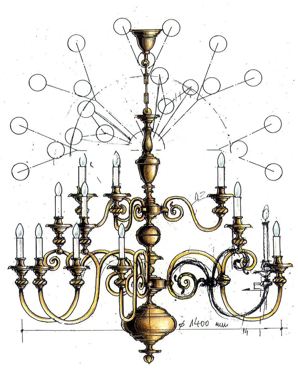 Hand-drawn plate from the FD.STIL workshop archive