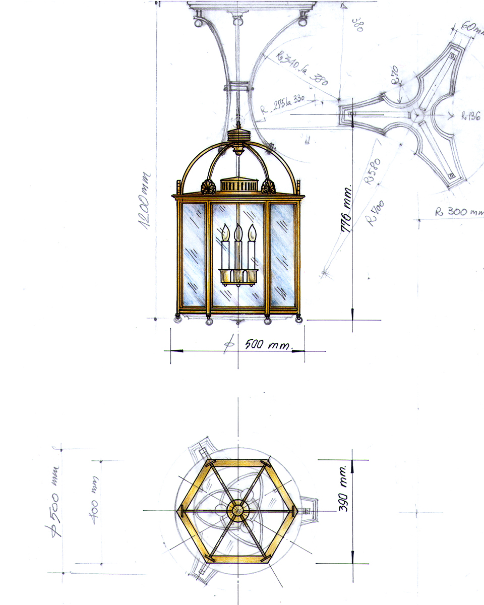 Hand-drawn plate from the FD.STIL workshop archive
